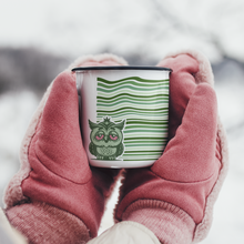 Load image into Gallery viewer, LIL GREEN BUDS - "Kush" the Owl - Camping Mug