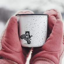 Load image into Gallery viewer, SPECKLES - Dirtbike Kitty - Camping Mug