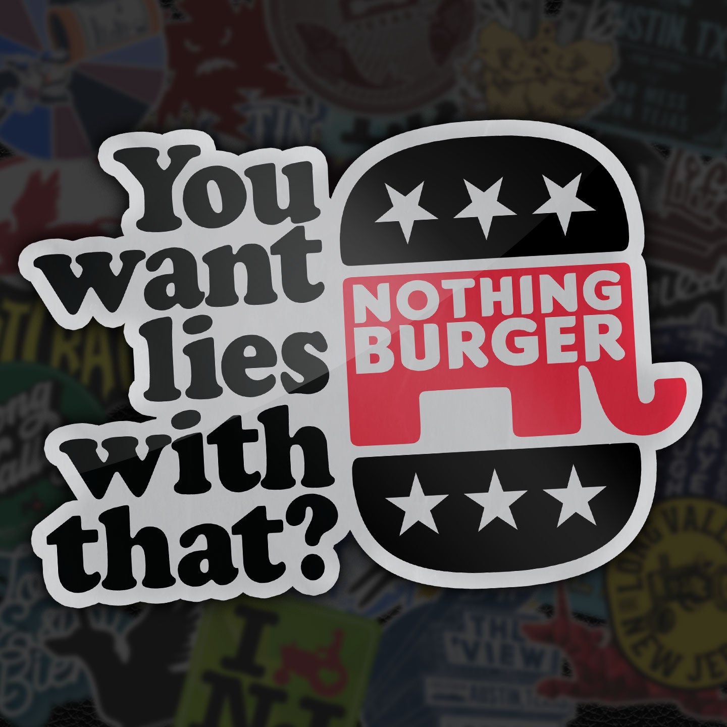 Nothing Free Sticker Nothing Burger Sticker Pack – Syrup Graphics